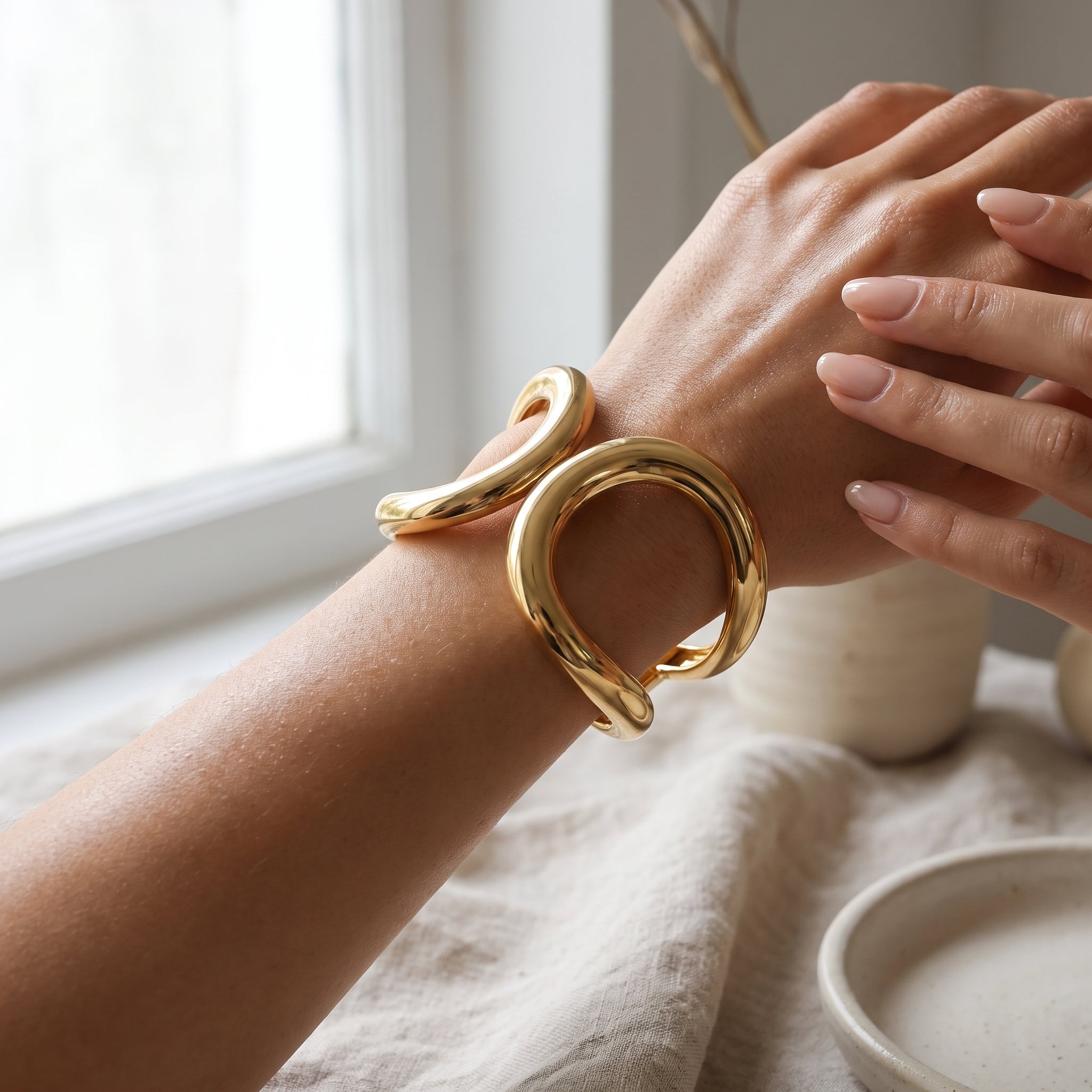 Chunky Infinity Cuff Bangle