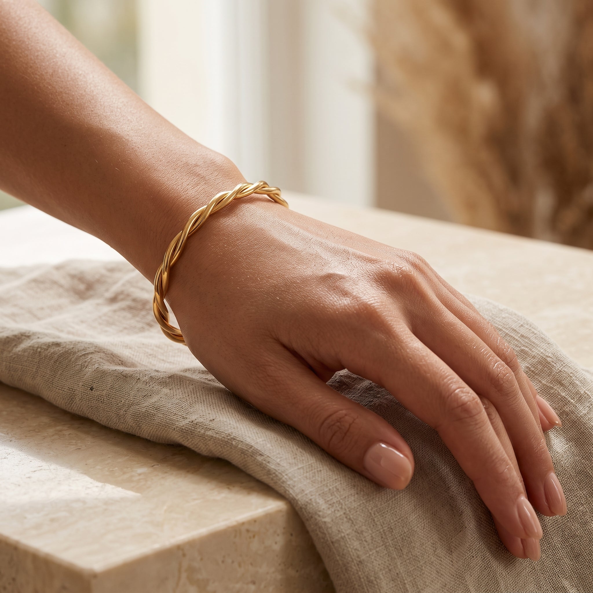 Minimalist Twisted Rope Bangle
