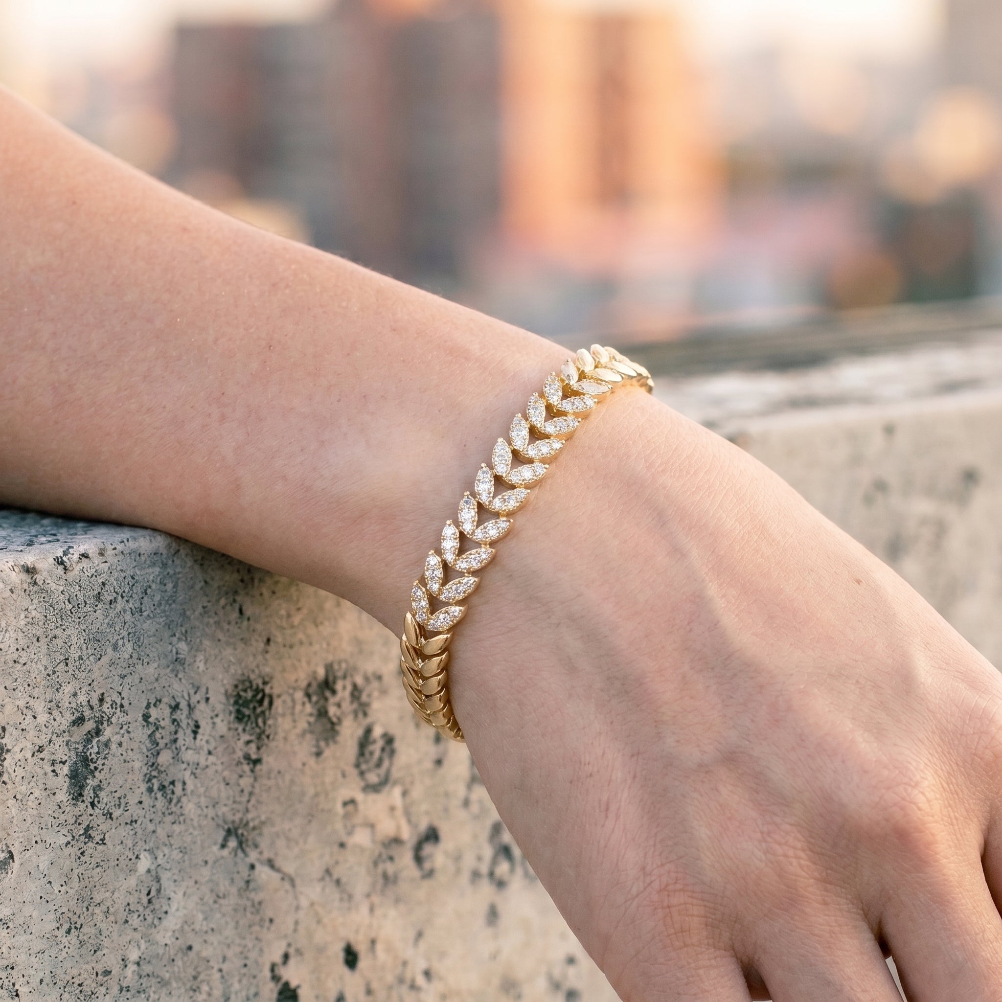Imperial Leaf Tennis Bracelet