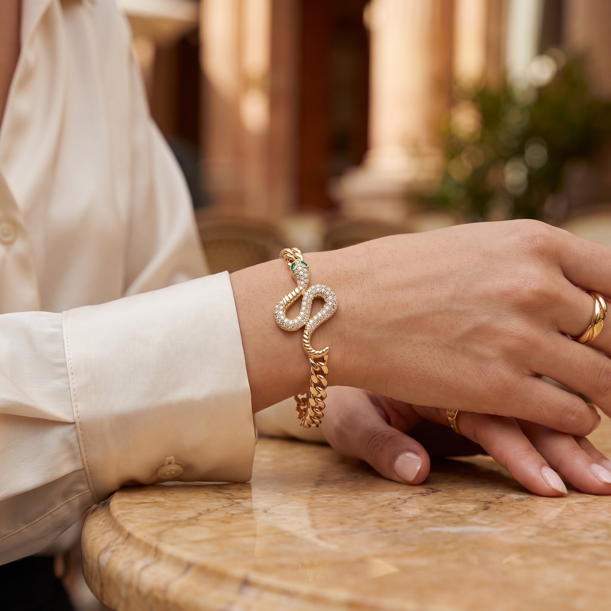 Crystal Snake Bracelet