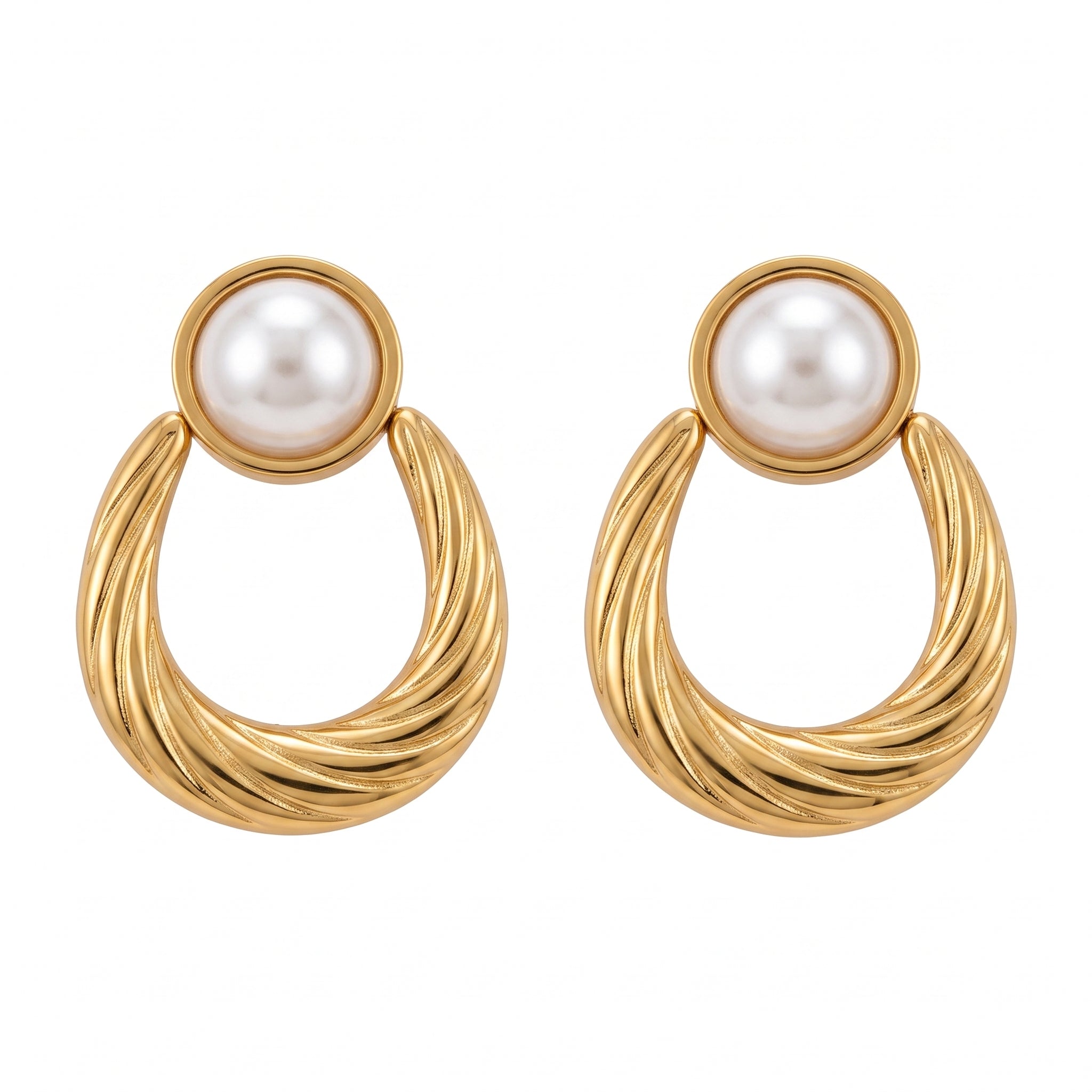 Pearl Hoop Earrings