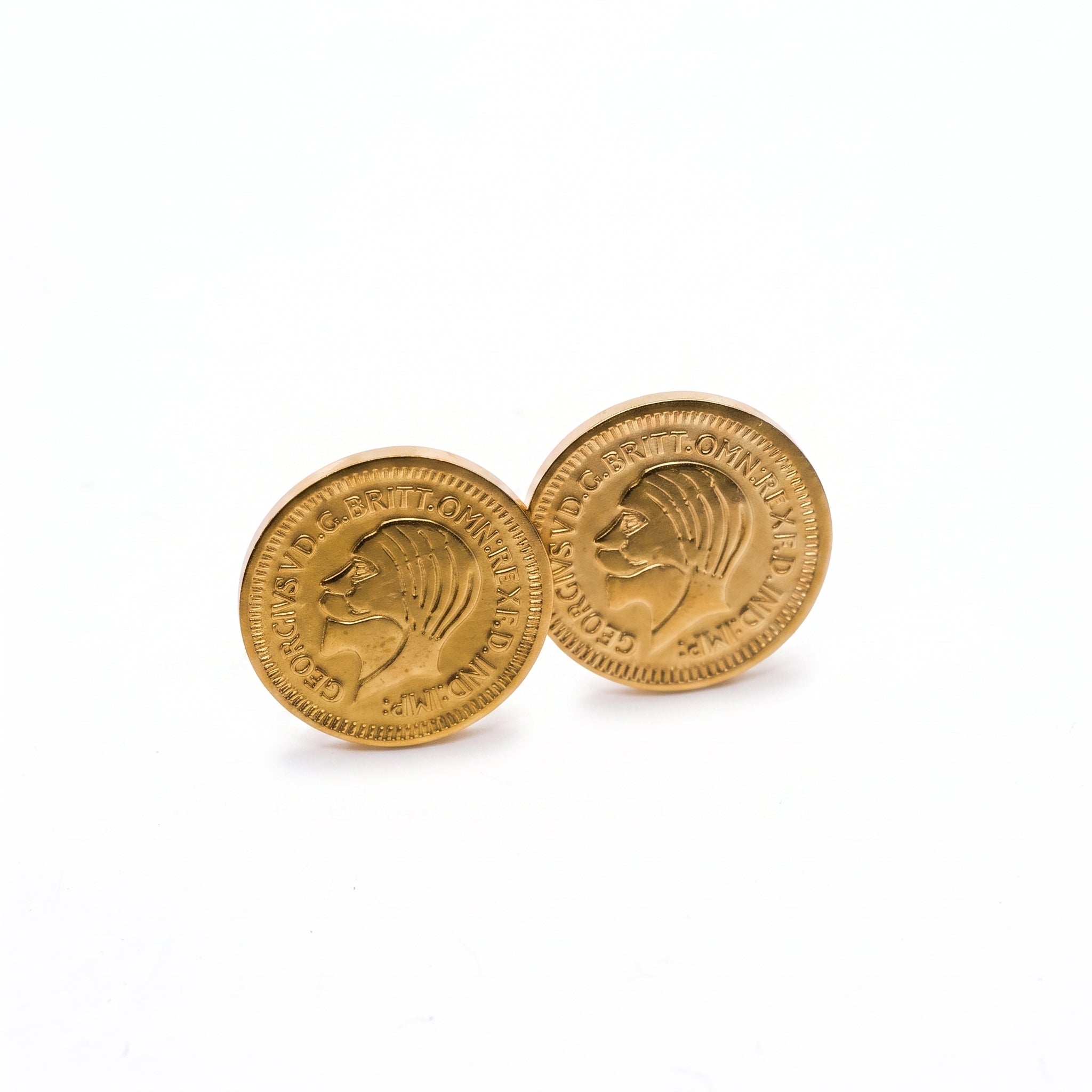 Coin Stud Earrings