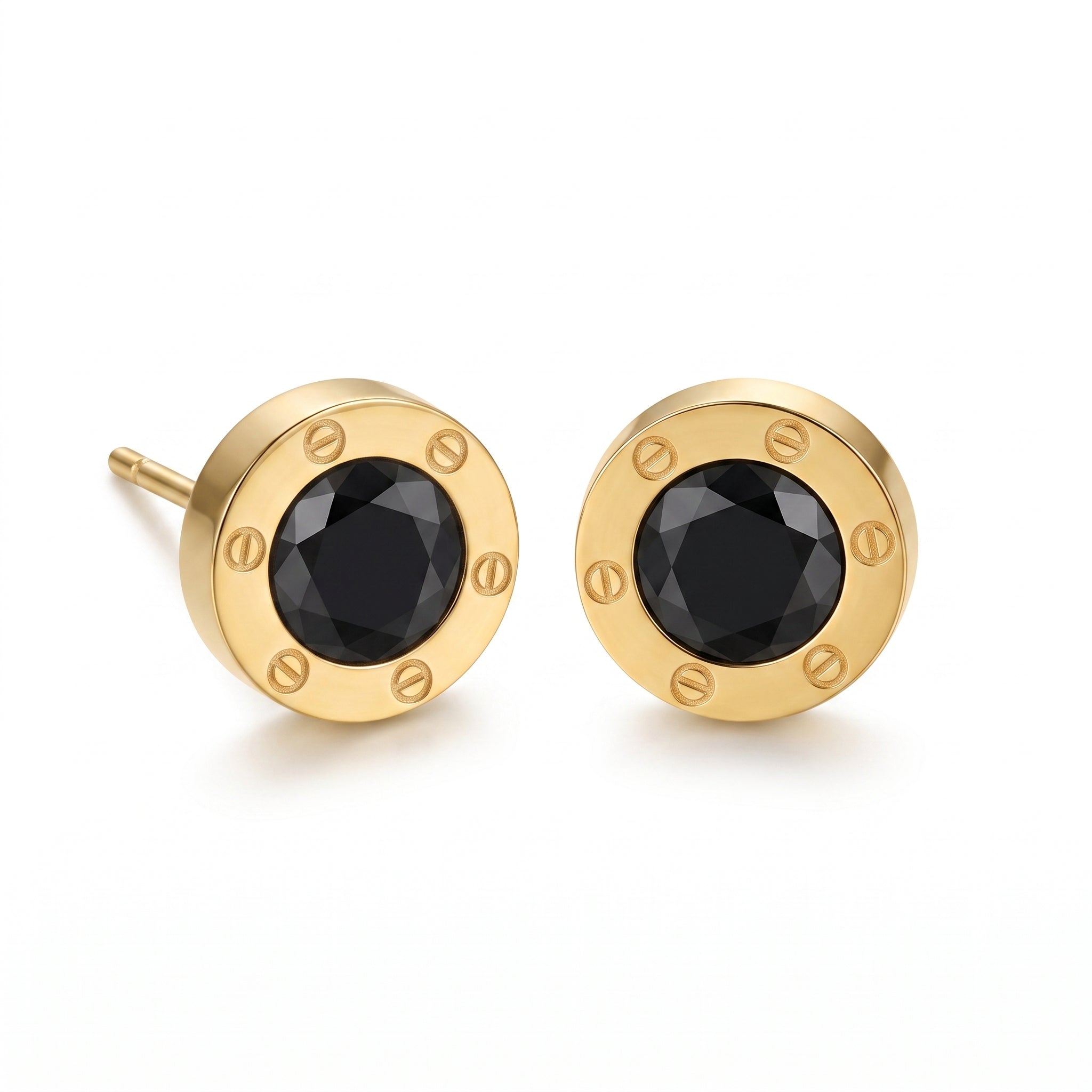 Screw Motif Stud Earrings