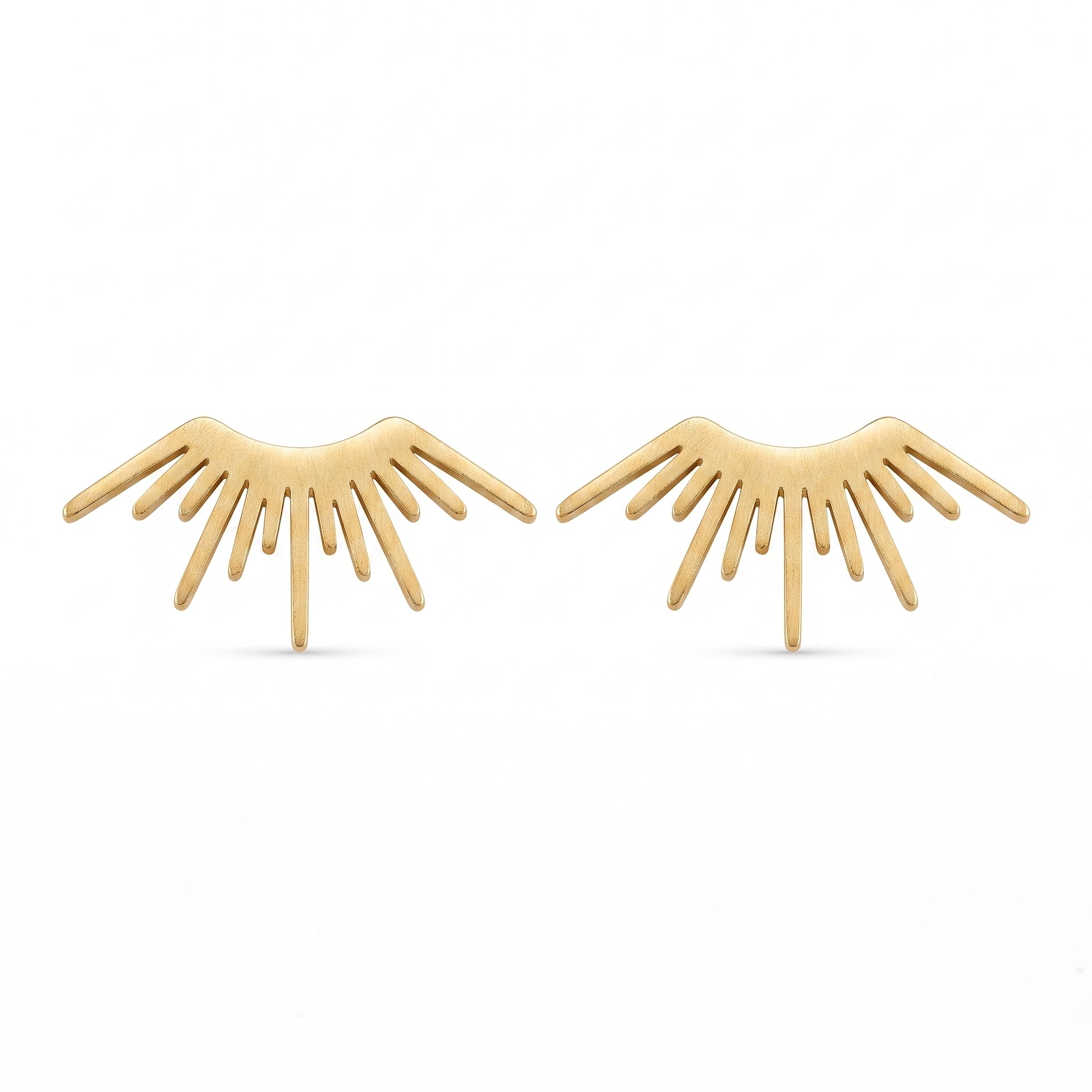 Half Sun Stud Earrings