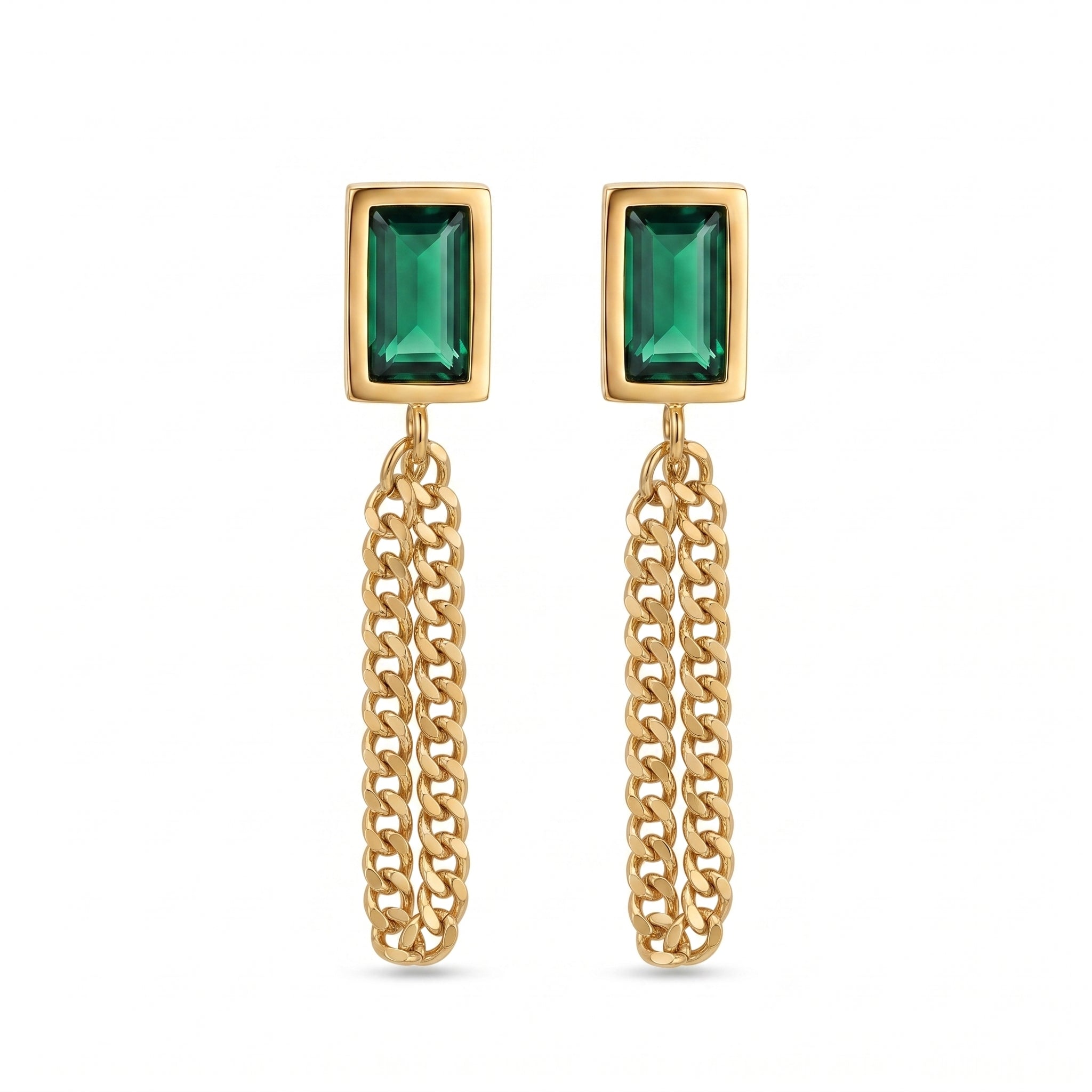 Emerald Green Crystal Earrings