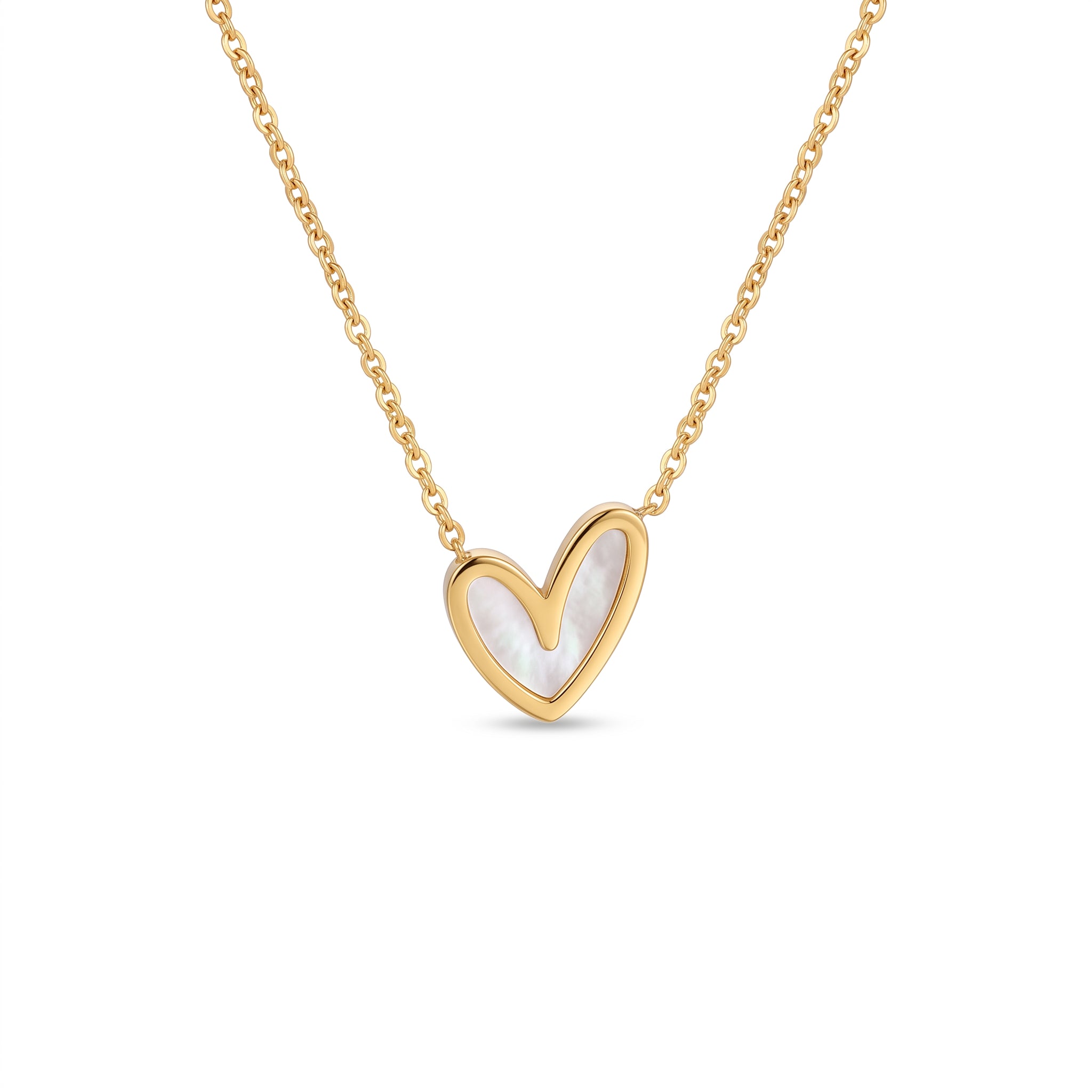 Midnight Pearl Heart Necklace