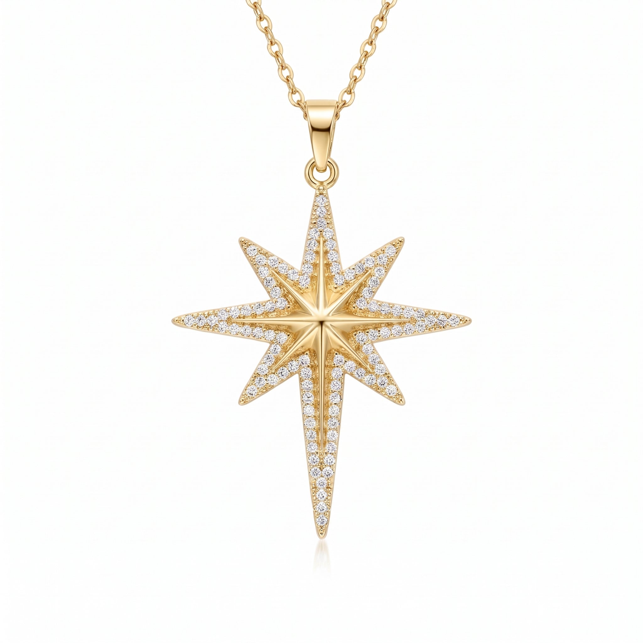 Gold North Star Necklace