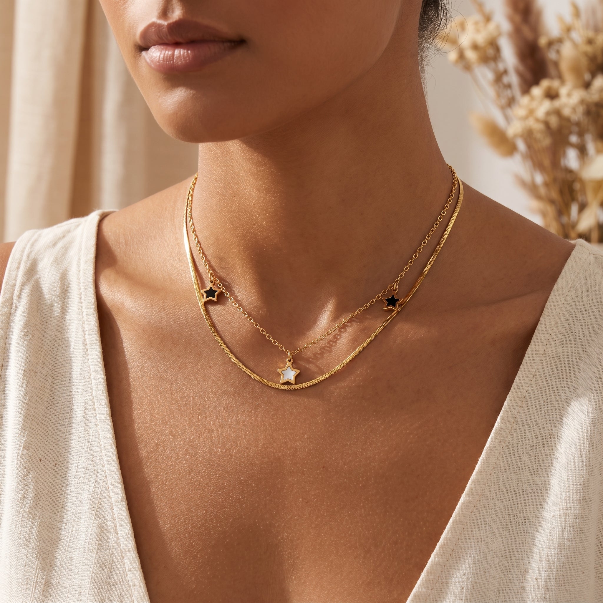 Stella Layered Star Necklace