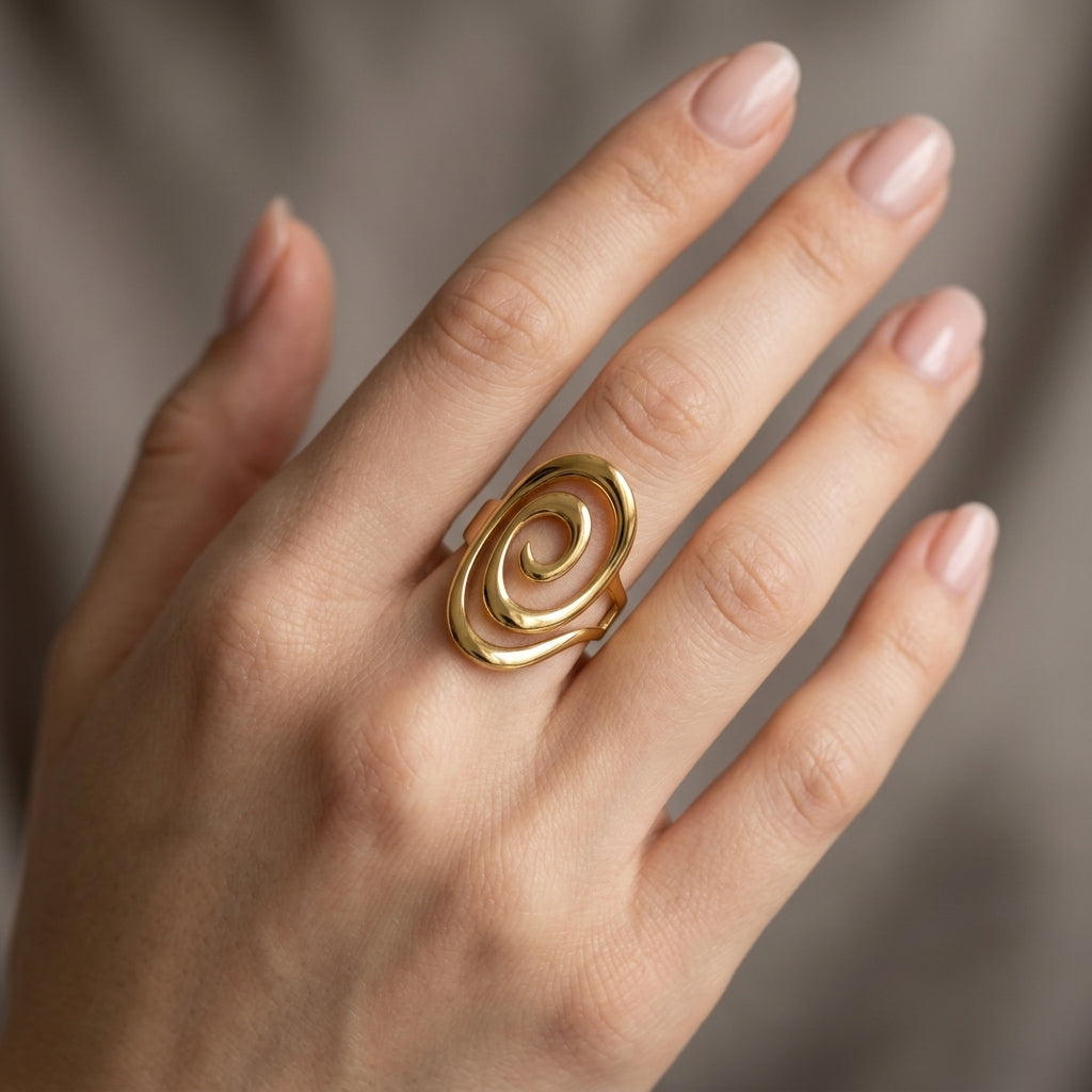 Spiral Statement Ring