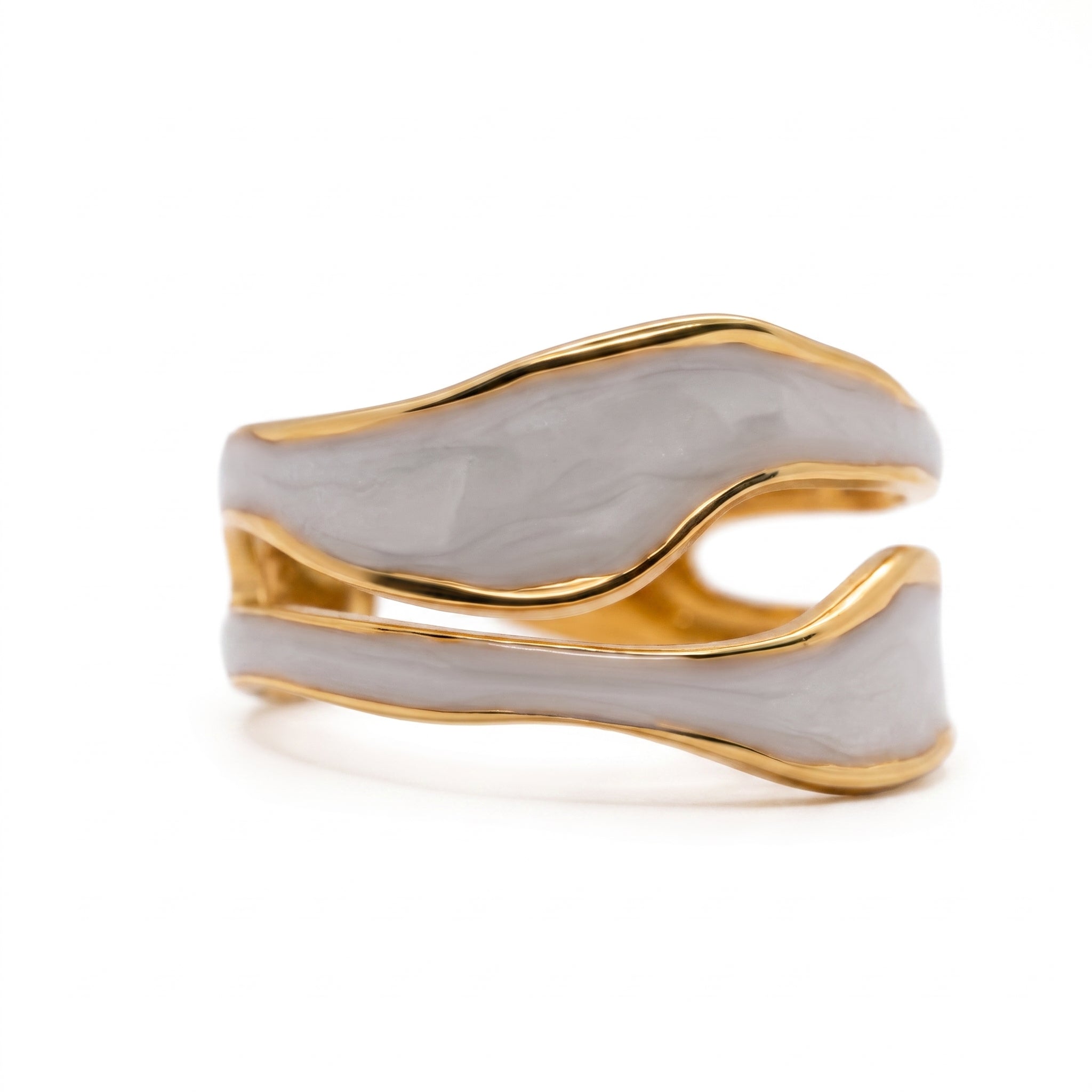 Wavy Double Band Ring